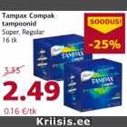 Allahindlus - Tampax Compak
tampoonid