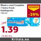 Allahindlus - Blend-a-med Complete
7 Extra Fresh
hambapasta
100 ml