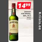 Allahindlus - Jameson
Irish Whisky,
40%, 70 cl
