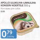 APOLLO ULUKILIHA-LINNULIHA KONSERV KOERTELE 300 G