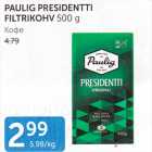 PAULIG PRESIDENTTI FILTRIKOHV 500 G