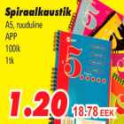 Allahindlus - Spiraalkaustik A5, ruuduline