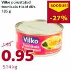 Allahindlus - Vilko purustatud
tuunikala tükid õlis
185 g