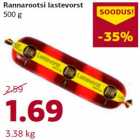 Rannarootsi lastevorst
500 g