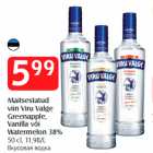 Maitsestatud
viin Viru Valge
Greenapple,
Vanilla või
Watermelon