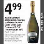 Allahindlus - Itaalia kaitstud päritolunimetusega kvaliteetvahuvein Corte Delle Calli Prosecco D.O.C. Trevico Spum 