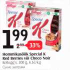 Hommikusöök Special K Red Berries või Choco Noir