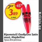 Allahindlus - Ripsmetušš OneByPne Satin must, Maybelline