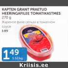 KAPTEN GRANT PRAETUD HEERINGAFILEE TOMATIKASTMES 270 g