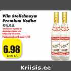 Allahindlus - Viin Stolichnaya
Premium Vodka
40%, 0,5L