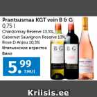 Prantsusmaa KGT vein B & G
0,75 l