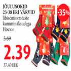 Jõulusokid 23-38 eri värvid