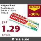 Allahindlus - Colgate Total hambapasta Advanced Fresh 100 ml