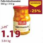 Allahindlus - Felix kõrvitsasalat 560 g / 310 g