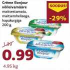 Allahindlus - Crème Bonjour võileivamääre maitsestamata,
maitserohelisega, hapukurgiga 200 g