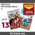 Allahindlus - DVD Kertu,
DVD Kollide ülikool
tk