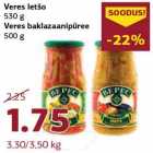 Allahindlus - Veres letšo
530 g
Veres baklazaanipüree
500 g