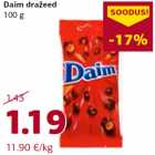 Allahindlus - Daim dražeed
100 g