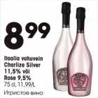 Itaalia vahuvein Charlize Silver 11,5% või Rose 9,5% 75 cl