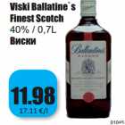 Allahindlus - Viski Ballatine`s
Finest Scotch